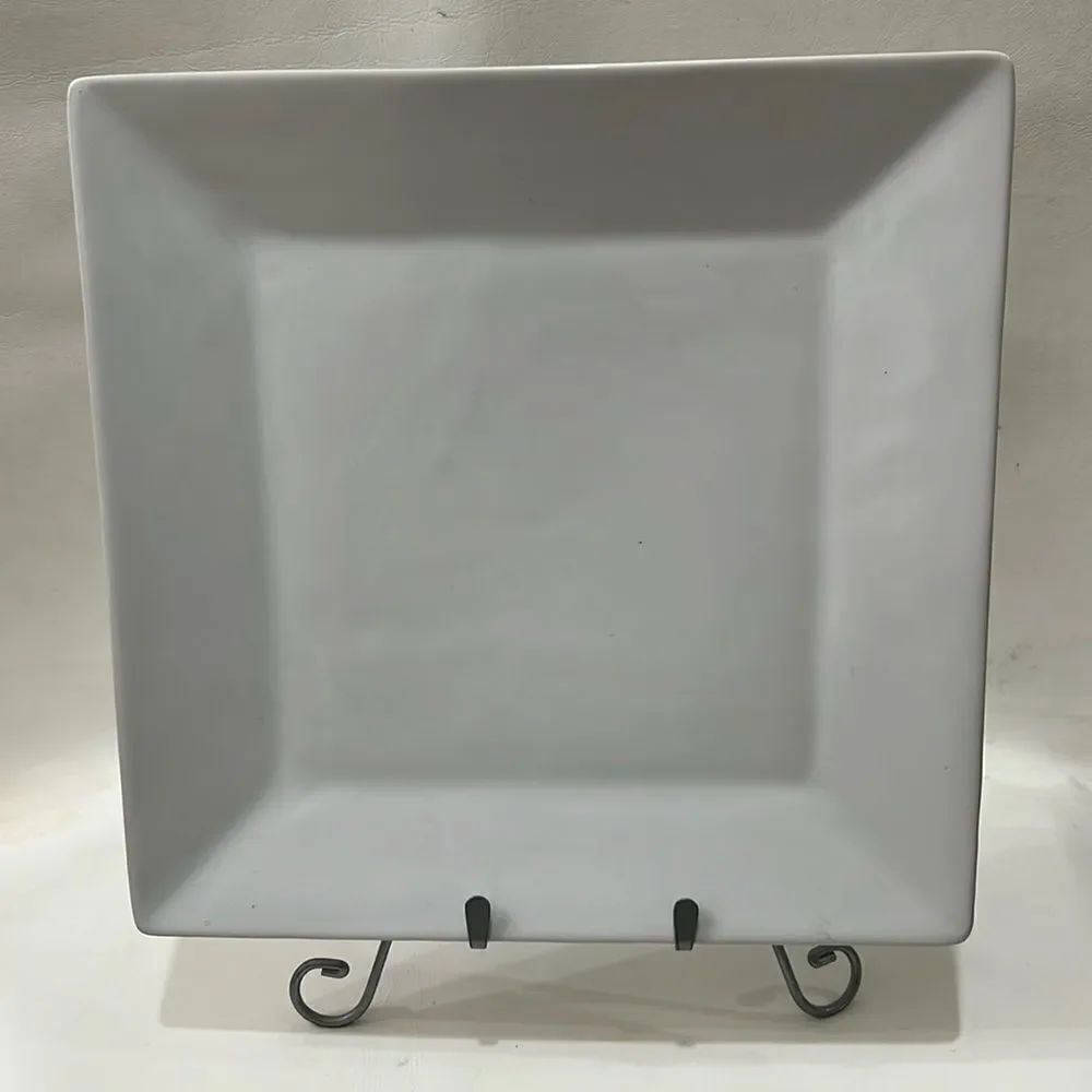 Soho Loft Serving Tray 11 3/4 Inches Square Modern White Contemporary Durable
